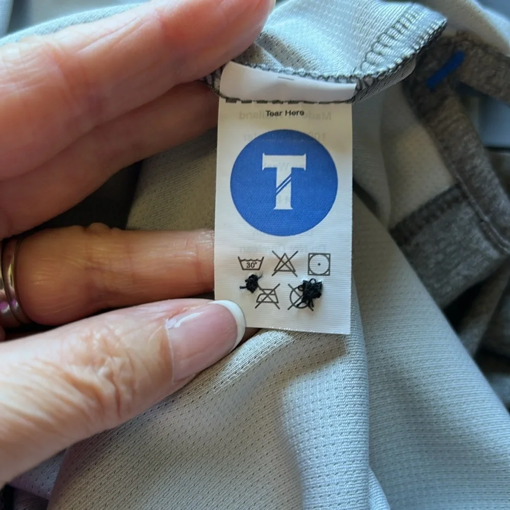 Twillory Polo Shirt Mens Gray Performance Athletic Long Sleeve Stretch Sz XL - Picture 8 of 11